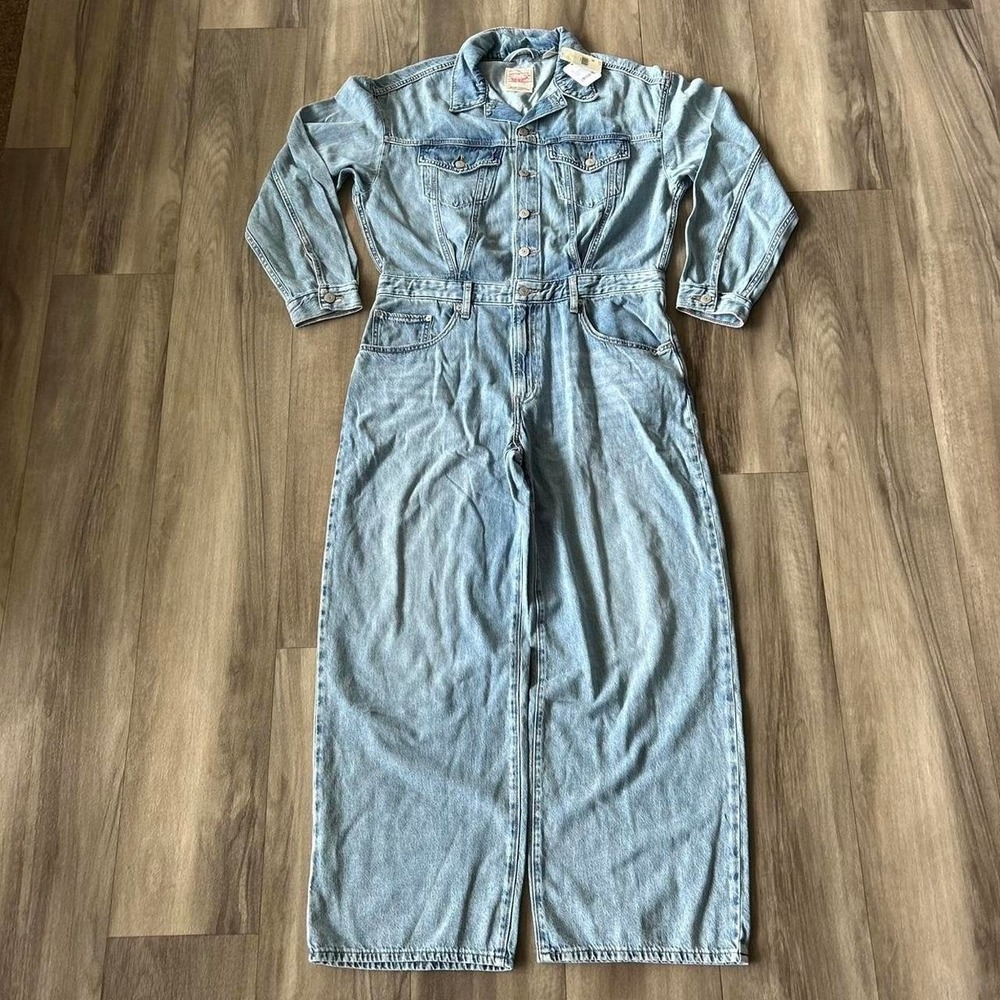 Free People / Levi's Denim Jean Jumpsuit size L brand new with tags $128